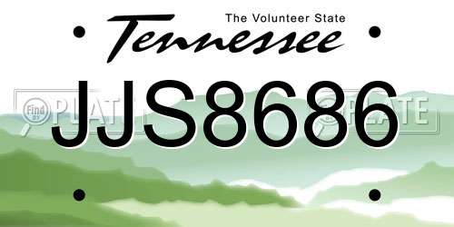 JJS8686 Tennessee License Plate