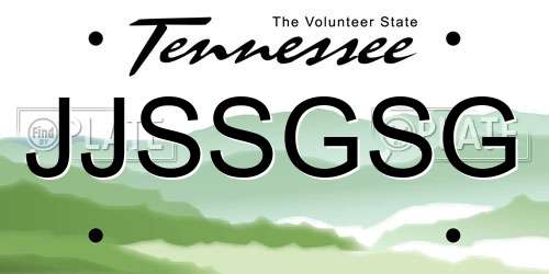 JJSSGSG Tennessee License Plate