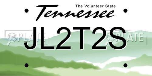 JL2T2S Tennessee License Plate