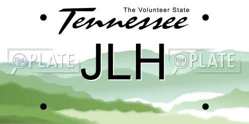 JLH Tennessee License Plate