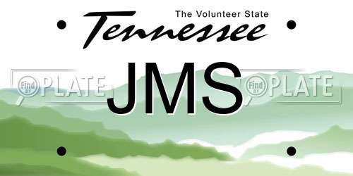 JMS Tennessee License Plate