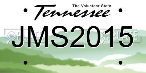 JMS2015 Tennessee License Plate