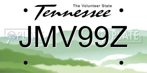 JMV99Z Tennessee License Plate