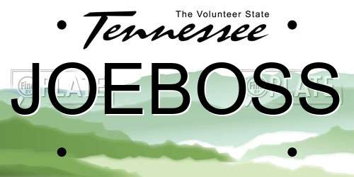 JOEBOSS Tennessee License Plate