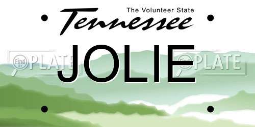 JOLIE Tennessee License Plate