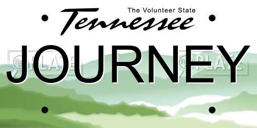 JOURNEY Tennessee License Plate