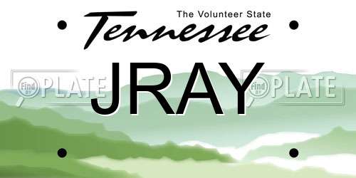 JRAY Tennessee License Plate