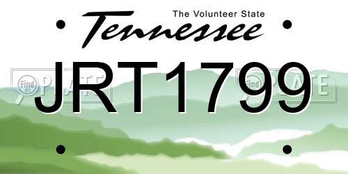 JRT1799 Tennessee License Plate