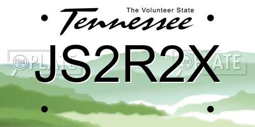 JS2R2X Tennessee License Plate
