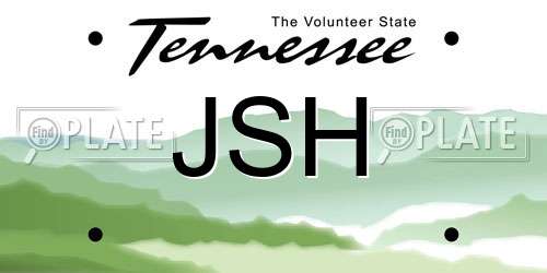 JSH Tennessee License Plate