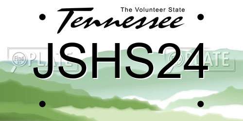 JSHS24 Tennessee License Plate