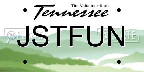 JSTFUN Tennessee License Plate