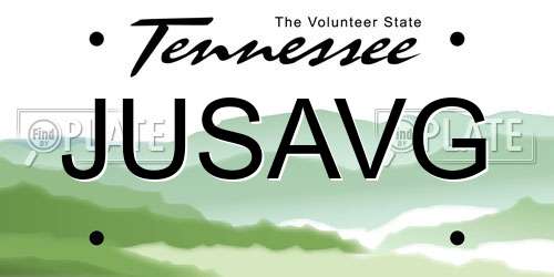 JUSAVG Tennessee License Plate