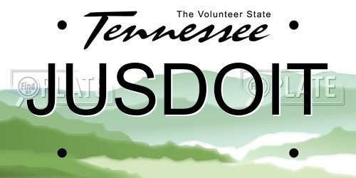 JUSDOIT Tennessee License Plate