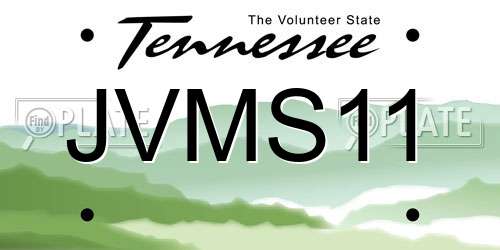 JVMS11 Tennessee License Plate