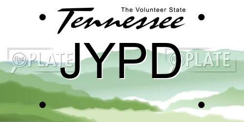 JYPD Tennessee License Plate