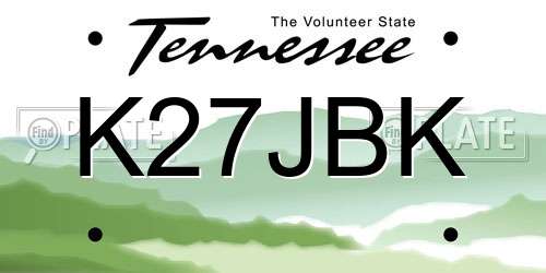 K27JBK Tennessee License Plate