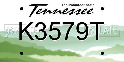 K3579T Tennessee License Plate