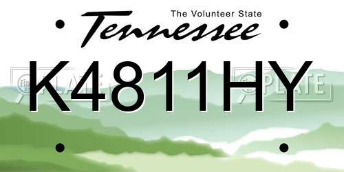 K4811HY Tennessee License Plate
