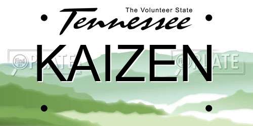KAIZEN Tennessee License Plate