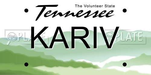 KARIV Tennessee License Plate