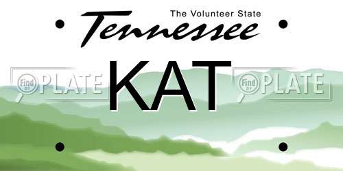 KAT Tennessee License Plate