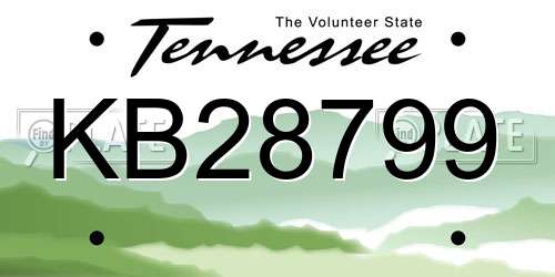 KB28799 Tennessee License Plate