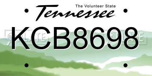 KCB8698 Tennessee License Plate