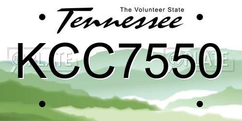 KCC7550 Tennessee License Plate