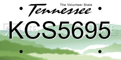 KCS5695 Tennessee License Plate