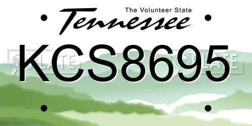 KCS8695 Tennessee License Plate