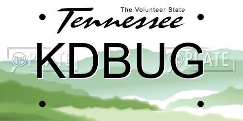 KDBUG Tennessee License Plate