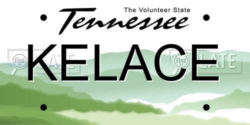 KELACE Tennessee License Plate