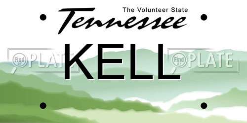 KELL Tennessee License Plate
