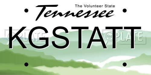 KGSTATT Tennessee License Plate