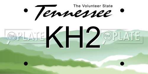 KH2 Tennessee License Plate