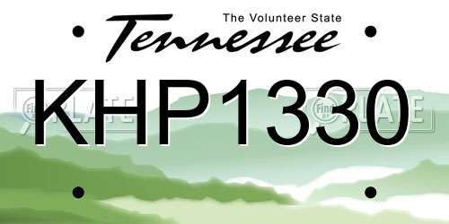 KHP1330 Tennessee License Plate