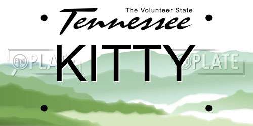 KITTY Tennessee License Plate