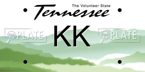 KK Tennessee License Plate