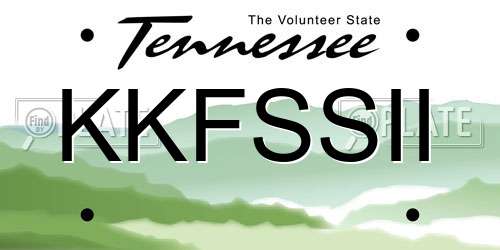 KKFSSII Tennessee License Plate