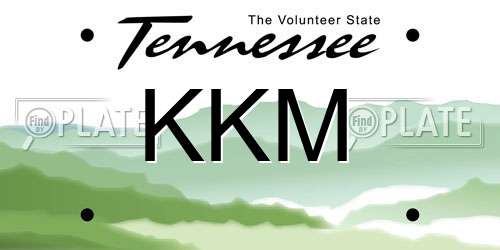 KKM Tennessee License Plate