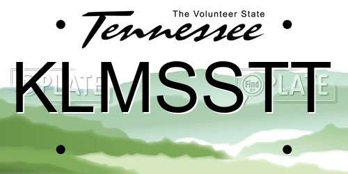 KLMSSTT Tennessee License Plate