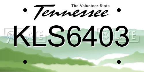 KLS6403 Tennessee License Plate