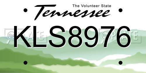 KLS8976 Tennessee License Plate
