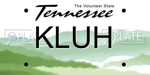 KLUH Tennessee License Plate