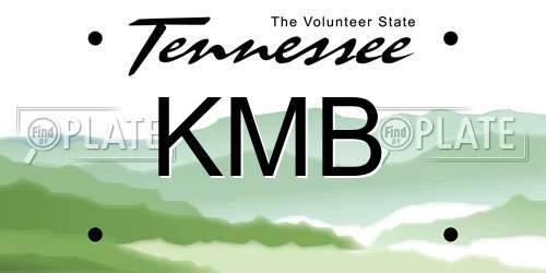 KMB Tennessee License Plate
