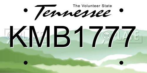 KMB1777 Tennessee License Plate