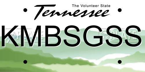 KMBSGSS Tennessee License Plate