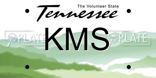 KMS Tennessee License Plate