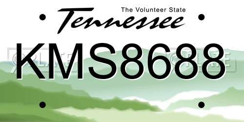 KMS8688 Tennessee License Plate